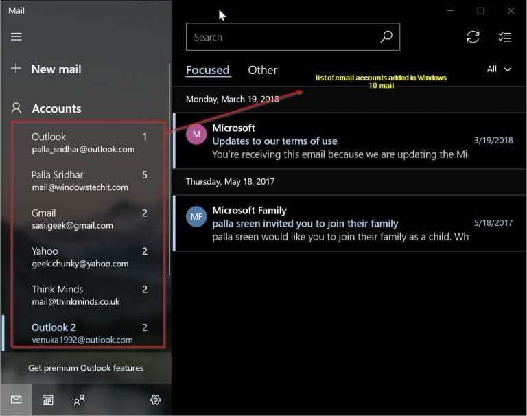 How To Add Email Accounts In Windows 10 Mail Store App? Exchange, Outlook.com, Gmail, Yahoo, Internet Email Etc
