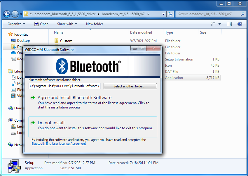 bluetooth program for windows 7
