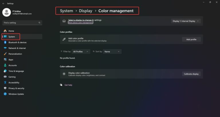 Windows Display Settings