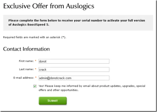 Get Auslogics Boostspeed Code for free