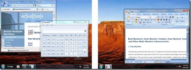Multi_Monitor_Taskbar_Windows_7_individual_mode show taskbar on all displays windows 7