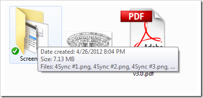 View Folder Size in Windows 8 - Tooltip