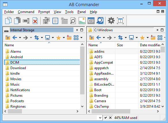 DCIM folder on your mobile device