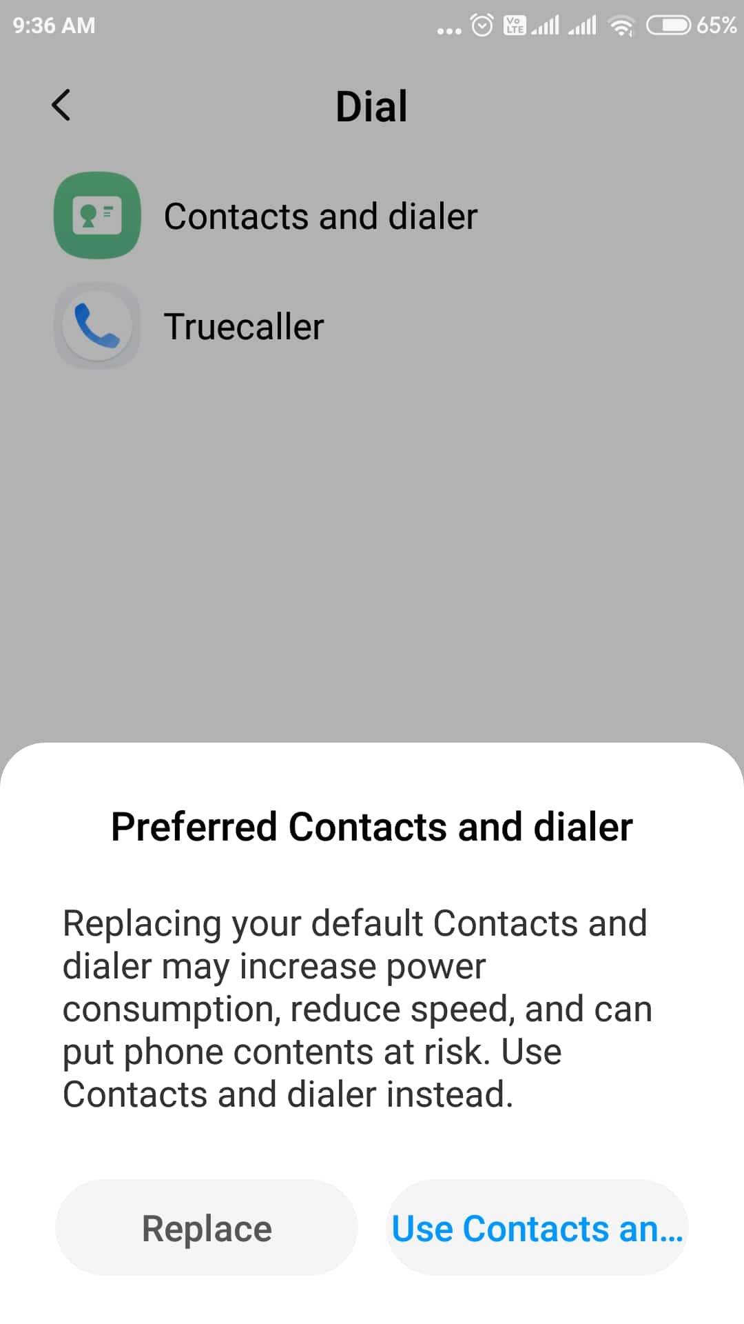 how to set truecaller as default dialer
