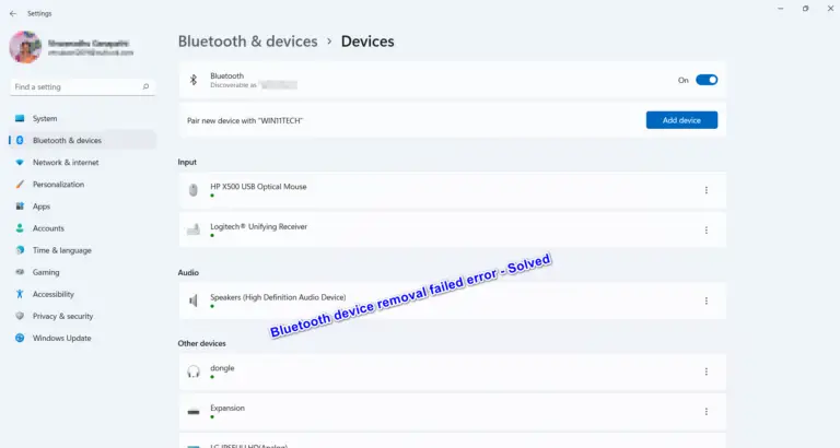 Can’t Remove Bluetooth Device Windows 11 – 3 Best Solutions