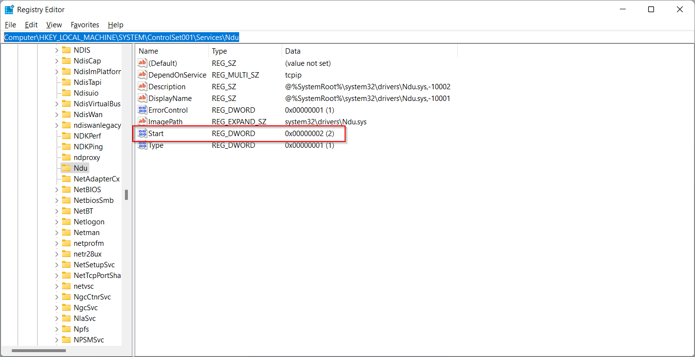 modify registry to reduce ram usage on windows 11