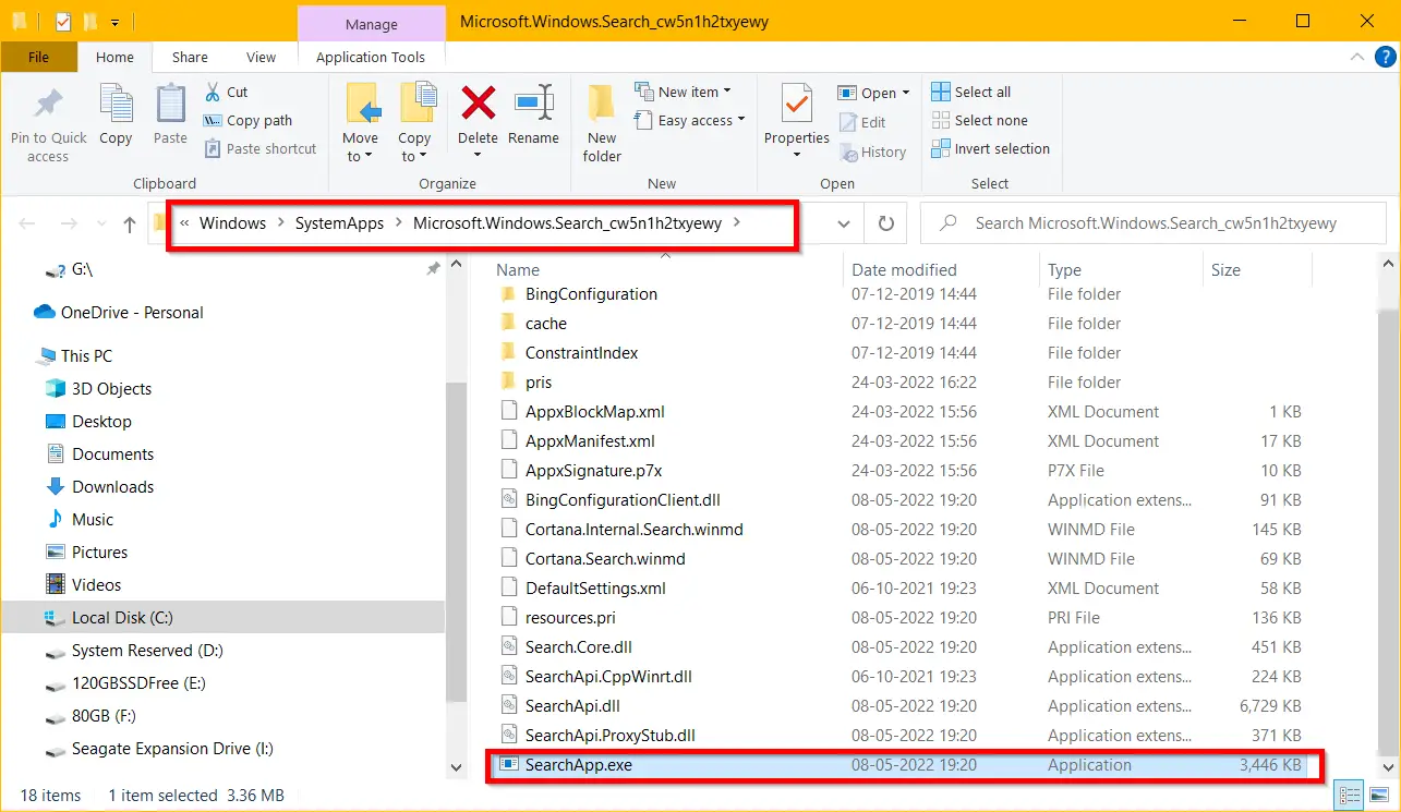 search application task manager windows 10