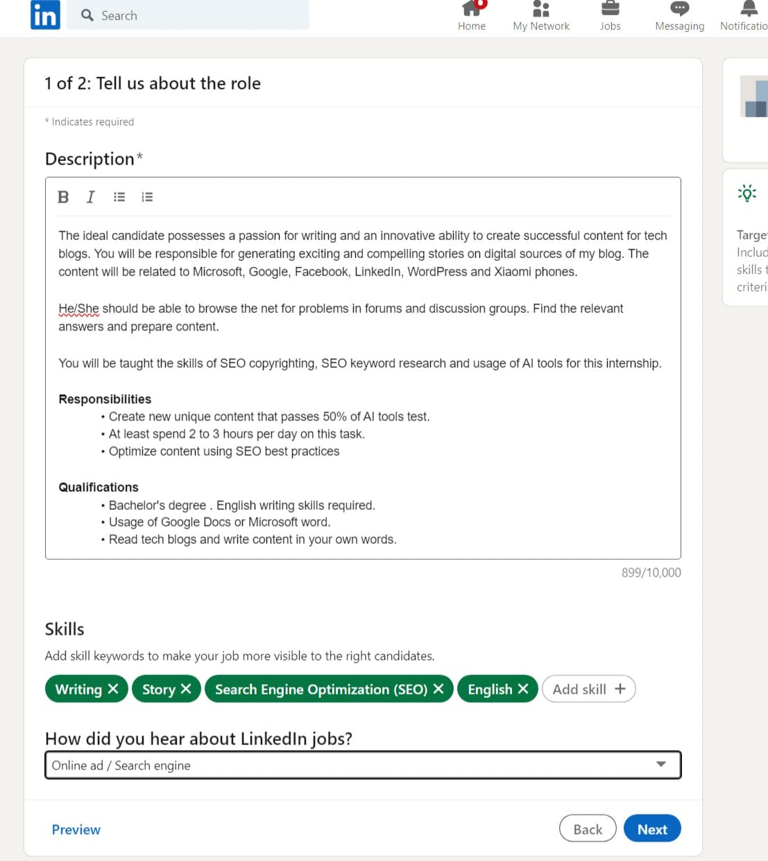 Pricing and Budget of LinkedIn Job Posting Cost 7 Steps