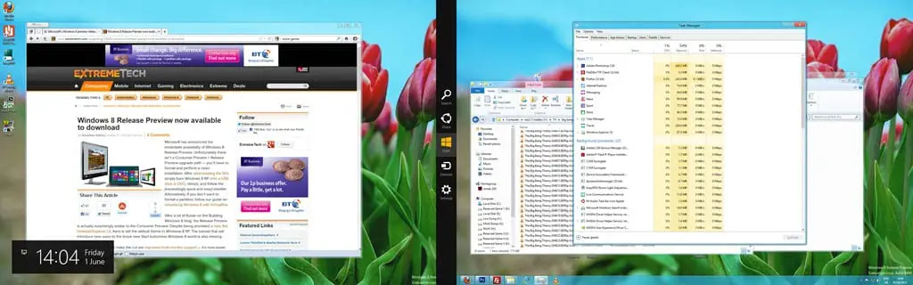 Windows 8 support for Dual Monitor - Review of Features 2 Windows 8 Dual Monitor