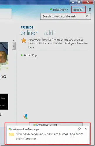 Windows_Live_Messenger_2012_new_email_message_Inbox
