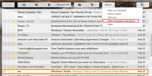Filter Messages in Gmail
