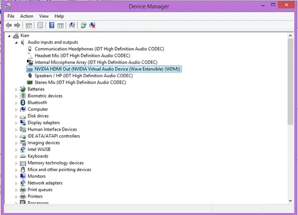 hp windows 8 1 no audio