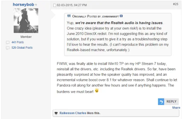forums question related to windows 10 hdmi no sound