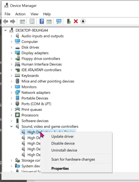 no hdmi sound windows 10