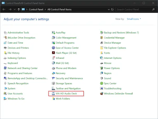 VIA HD Audio Driver Download - Windows 11 or 10 or 8.1 or 7 5 Via Hd Audio Deck Control Panel Windows 7 8.1 10