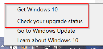 Windows 10 upgrade options