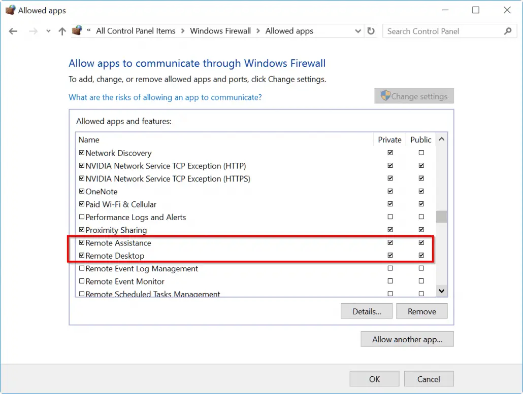 Remote-Settings-Firewall-Windows-10