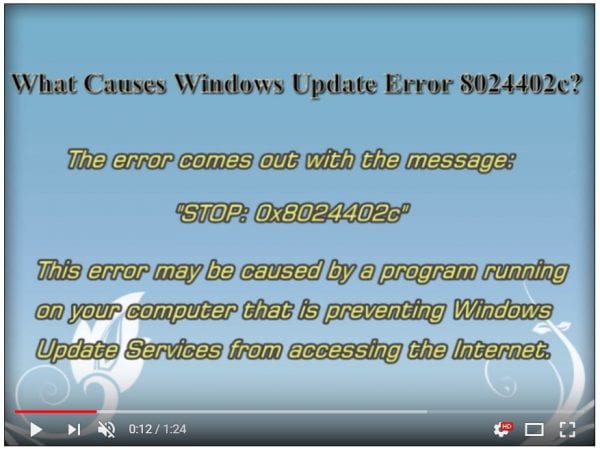 windows update error 8024402c cause