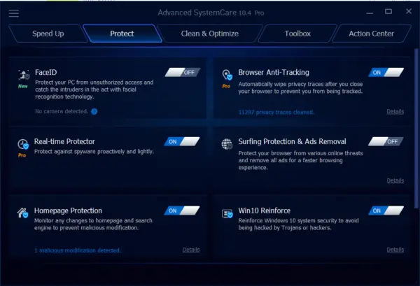 IOBit Advanced Systemcare Pro 10 Review - My Experience and Features 5 Protect Features Of Iobit Advanced Systemcare Pro 10