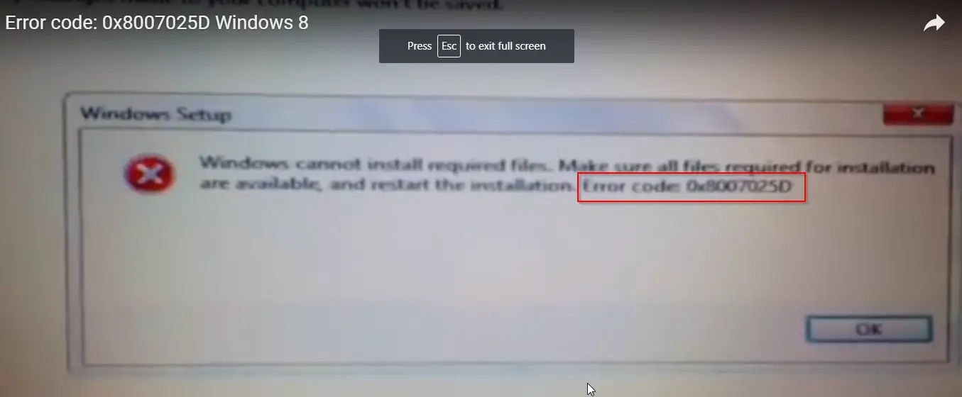 Fix 0x8007025d Installation and Update Error Code in Windows 11/10 4