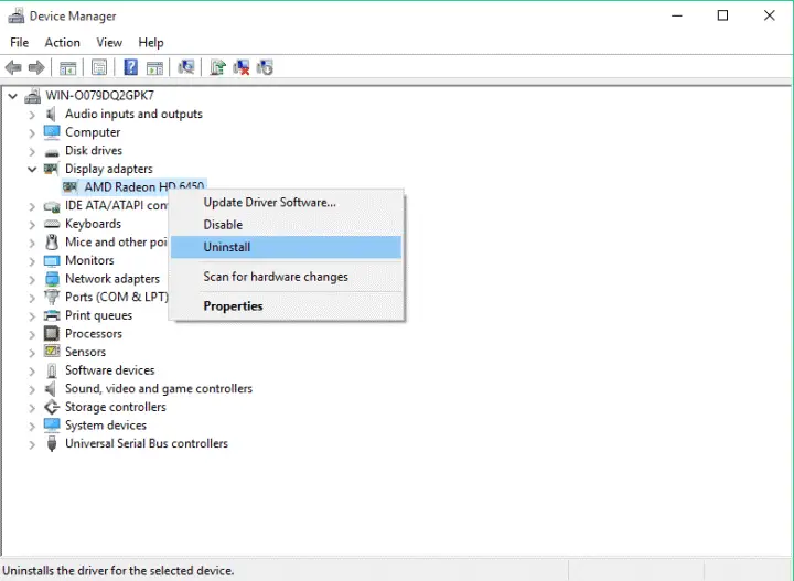 Fix HDMI Output Problems in Windows 10 5 Uninstall Driver To Fix Windows 10 Hdmi Output Problem