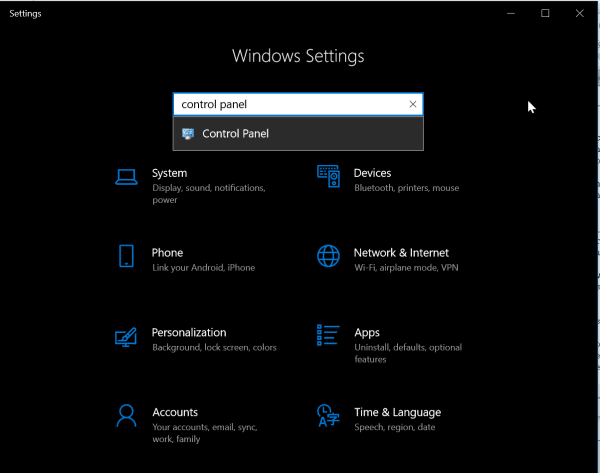 cannot open control panel in windows 10 cannot open control panel in windows 10