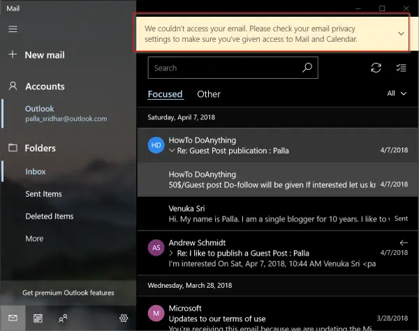How to Fix Mail App Not Working; System Error in Windows 10? 1 Windows 10 Mail App Error