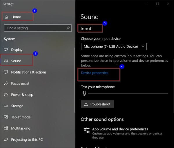 increase mic gain windows 10