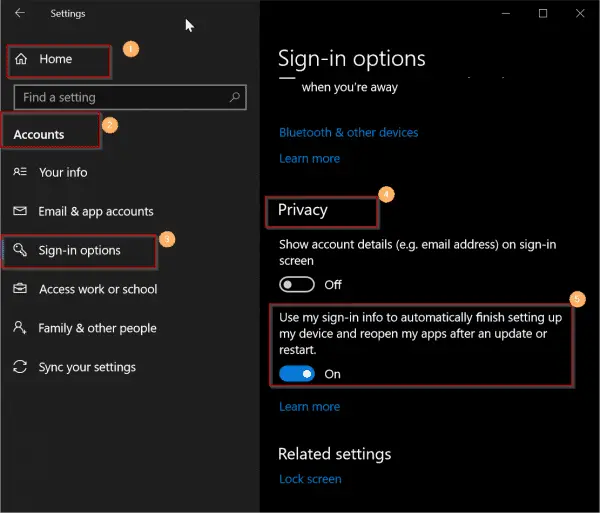 Win 10 Sign In Options For Proper Working After 1809 Update
