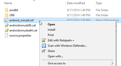 Install the Right Driver for USB to work in Note 4 6 Install Google Usb Driver
