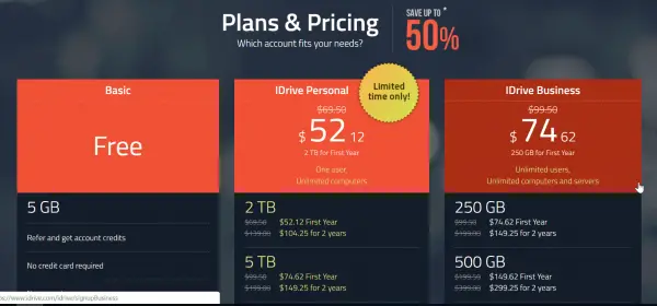 Idrive Plans Pricing