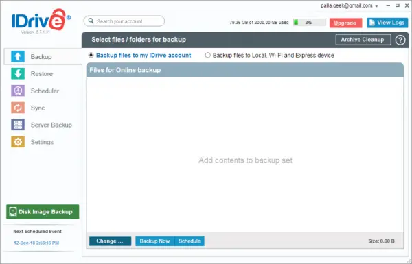 Idrive Review 2019 Desktop Interface