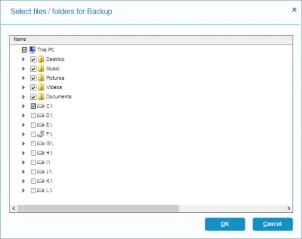 Idrive Select Files Folders For Backup