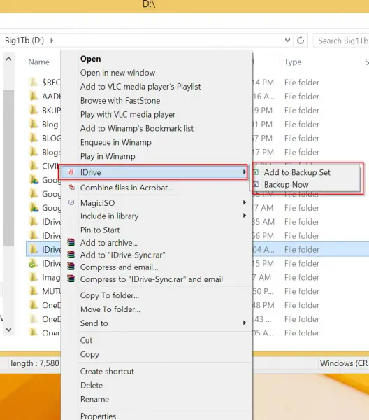 Idrive Sync Custom Folder 2019