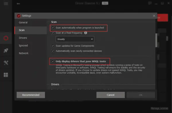 disable automatic scan driver booster 6