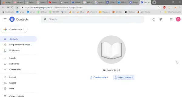 import contacts from phone to gmail
