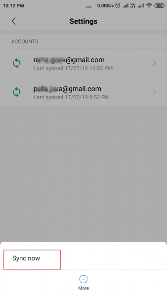 sync gmail phone contacts