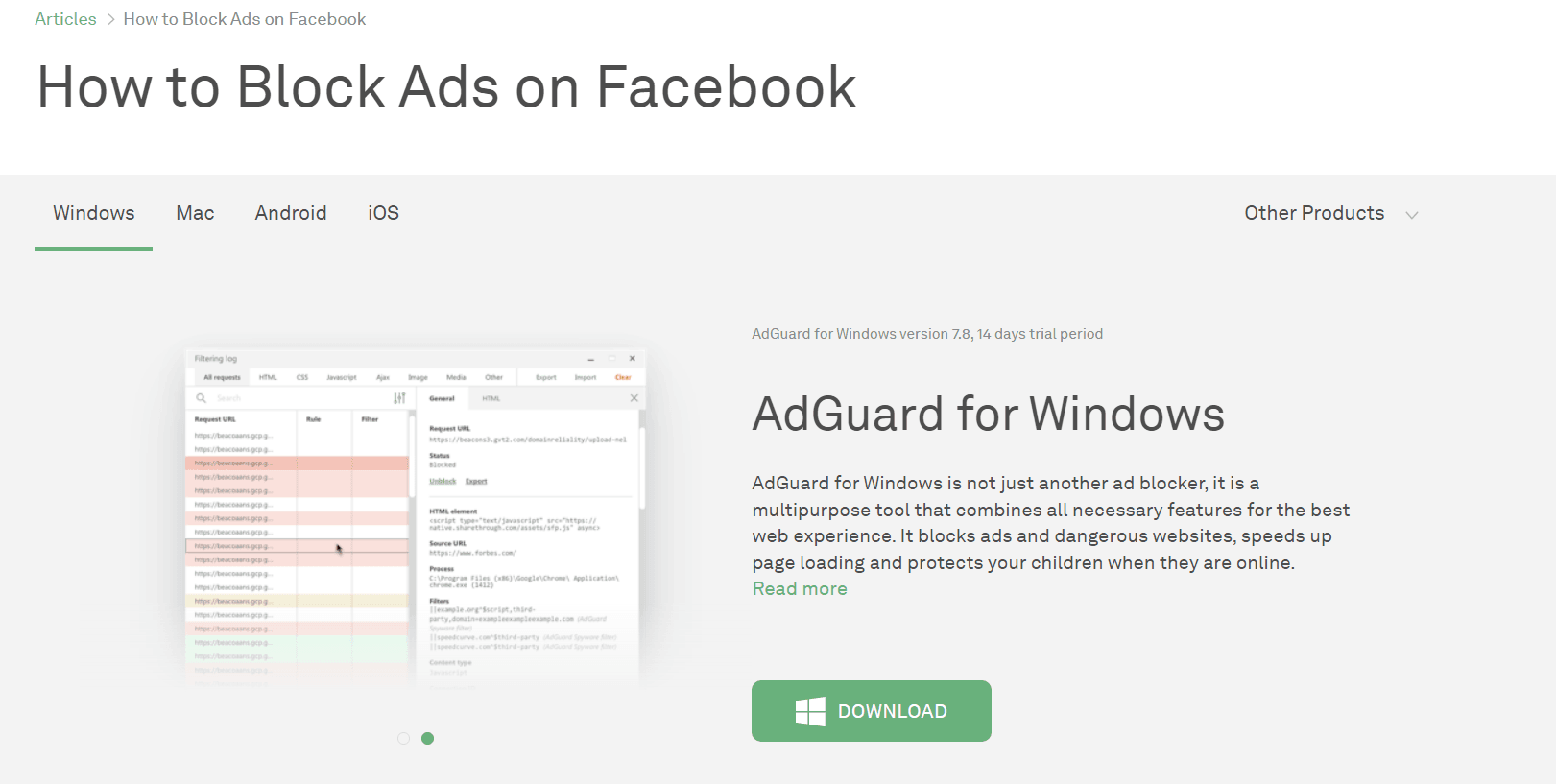 Block Facebook Ads Web Mobile