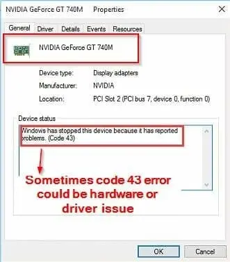 Fix NVIDIA Graphics Card Error Code 43 in Windows 10 or 8.1 or 7 - Solutions 1 nvidia graphics card code 43 error