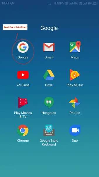 Google app redmi note 4