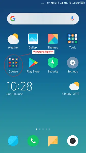 redmi note 4 home screen