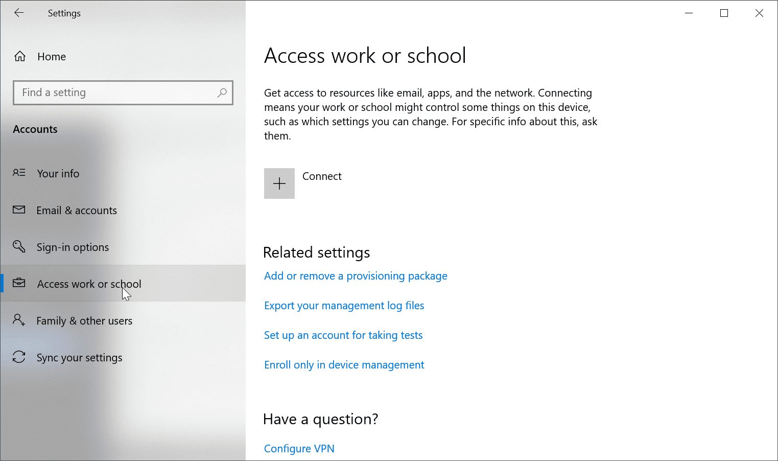 access work school using microsoft account