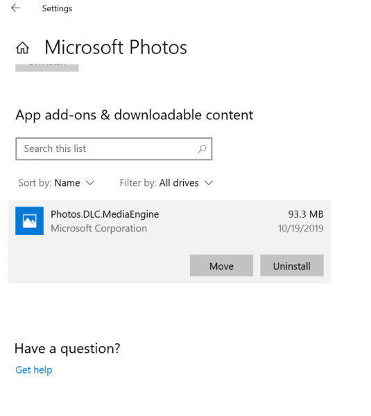 microsoft photos settings reset repair