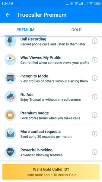 truecaller premium features