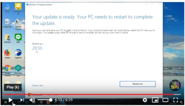 your pc is ready to update windows 10