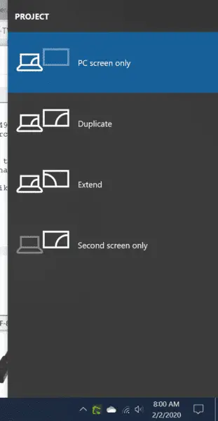 connect pc to tv windows 10