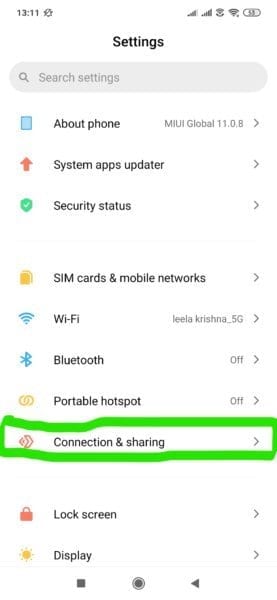 Xiaomi Redmi Hotspot Error - Quick Guide to Fix in Easy and Simple Steps 3 Connection And Sharing Setting Redmi Phone