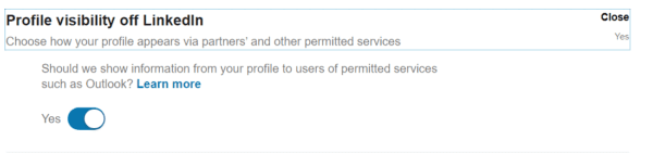 Third Party Visibility Of Linkedin Profile Setting