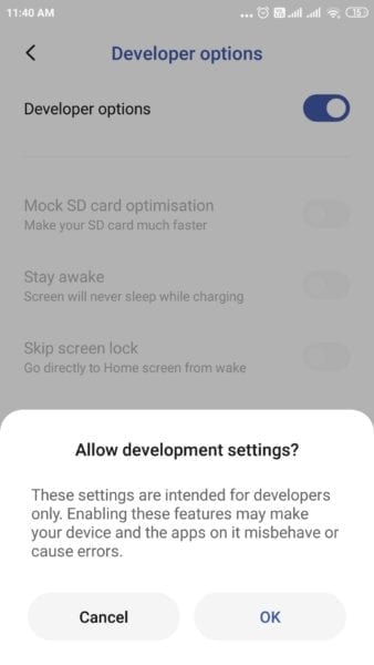 How to Uninstall Bloatware and System Apps in Xiaomi & MIUI 5 allow development settings miui 11