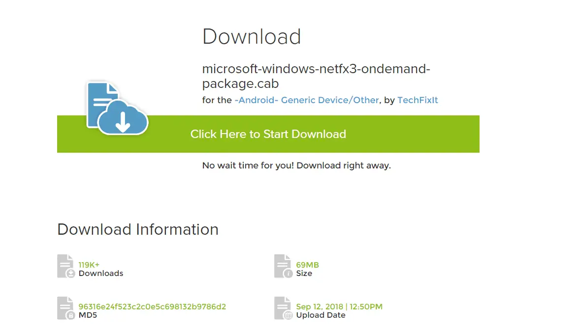 download netfx3 package fix 0x800f081f error